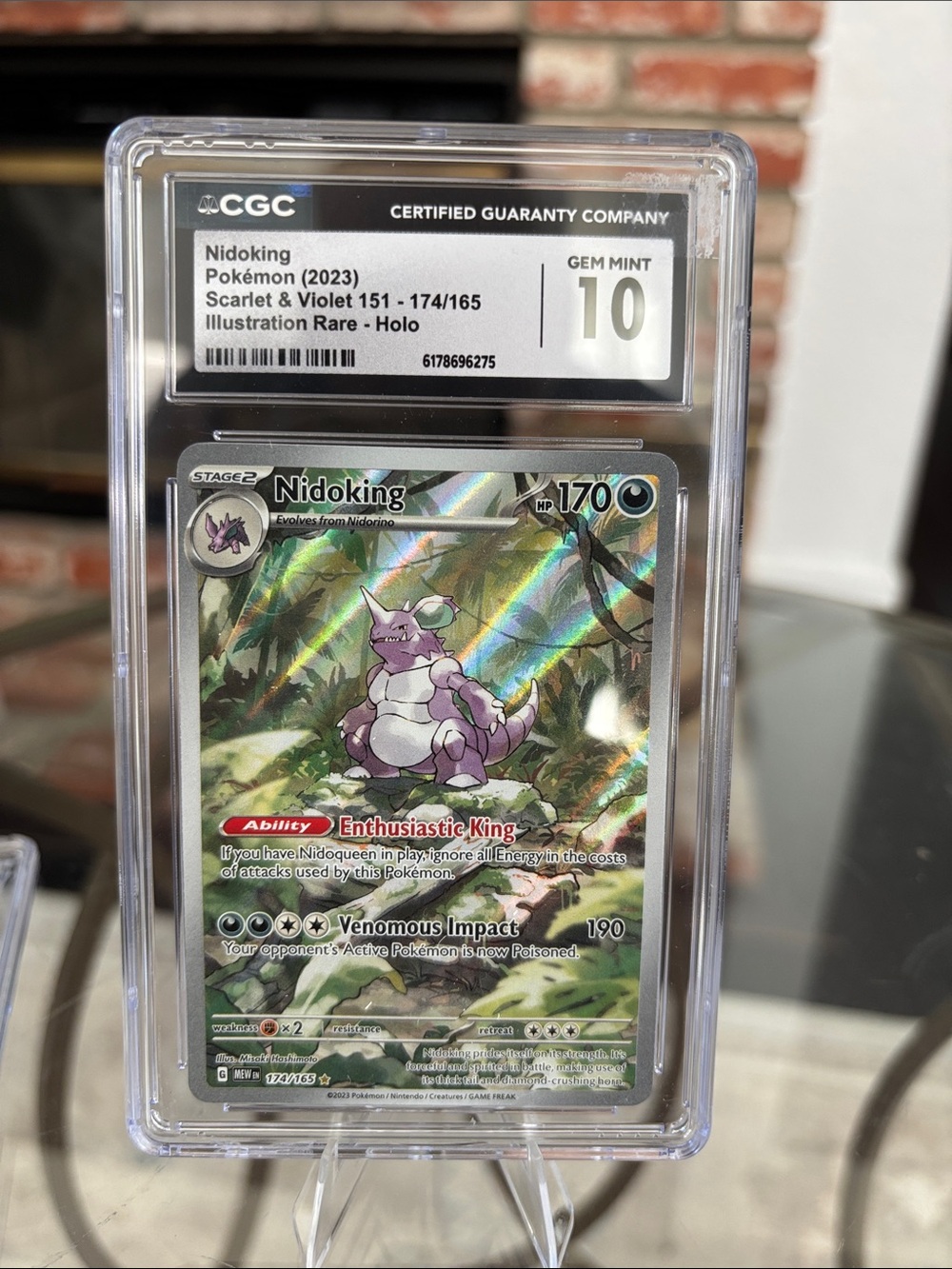 Nidoking Illustration Rare Holo Pokemon Scarlet & Violet 151 - 174/165